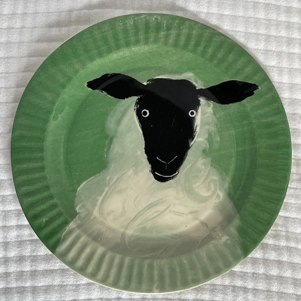Anthropologie Holly Frean The Farm Sheep Plate (ONE) 8.5"